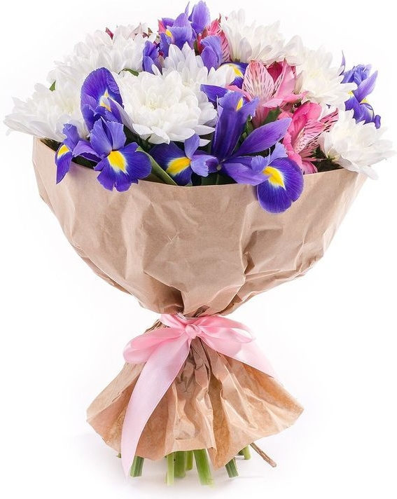 Букет из ирисов и альстромерий Букет «Париж»