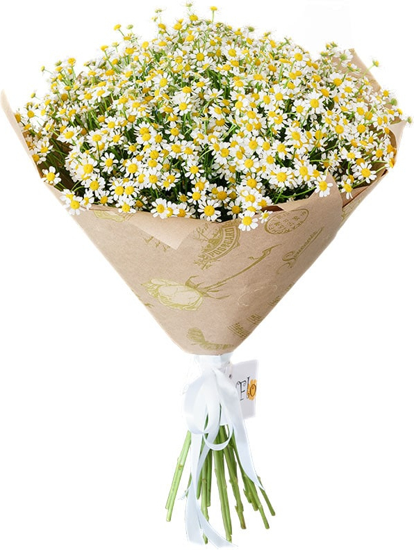 из кустовых ромашек Букет «Ромашковое поле»